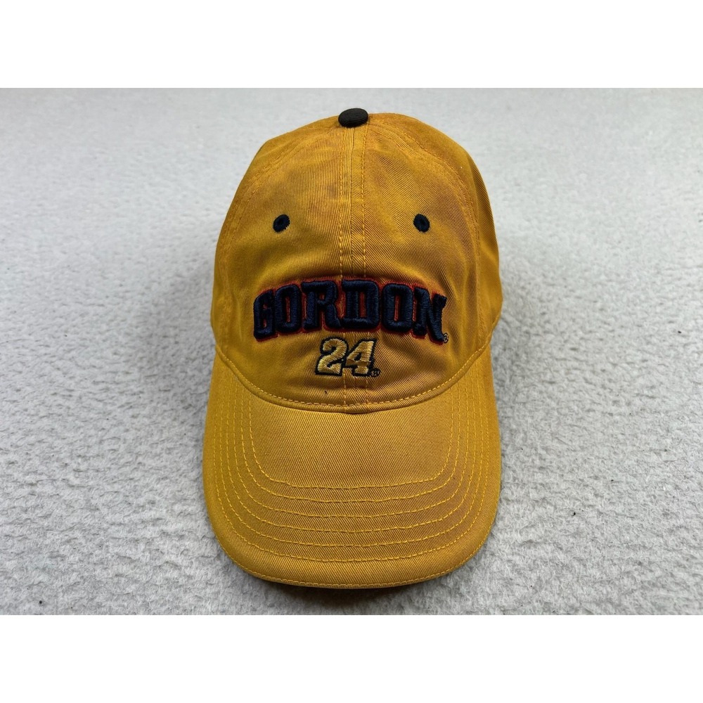 Jeff‎ Gordon Hat Mens One Size Yellow NASCAR Racing Chase Authentics Strap Back